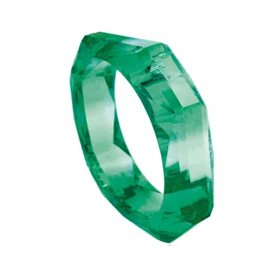 Michael Nash Jewelry Women's Green Susanna Emerald Faceted Acrylic Bangle