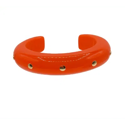 Michael Nash Jewelry Women's Ingrid Orange Gold Studded Cuff