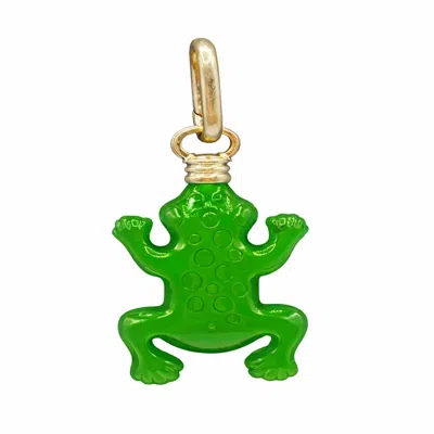 Michael Nash Jewelry Women's Jade Green Frog Charm