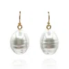 Michael Nash Jewelry Women's Marcella White Baroque Glass Pearl Drop
