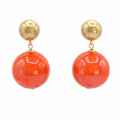 Michael Nash Jewelry Women's Marylynn Orange Ball Drop Earrings