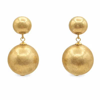 Michael Nash Jewelry Women's Marylynn Worn Gold Ball Drop Earrings