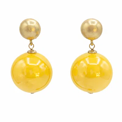 Michael Nash Jewelry Women's Marylynn Yellow Ball Drop Earrings