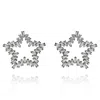 Michael Nash Jewelry Women's Neutrals / Black / Grey Star Crystal Baguette Earrings Set In Blackened Rhodium