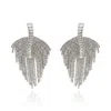 Michael Nash Jewelry Women's Neutrals Deco Multi-crystal Drop Clip-on Earrings - Rhodium Setting