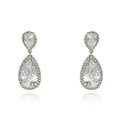 Michael Nash Jewelry Women's Neutrals Diamond Cubic Zirconium Pear Shape Earrings