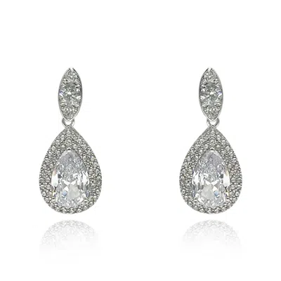 Michael Nash Jewelry Women's Neutrals Diamond Cubic Zirconium Pear-shaped Clip-on Drops In Red