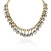 Michael Nash Jewelry Women's Neutrals / Gold Crystal Pear Shape Gold Drop Necklace