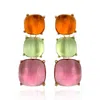 Michael Nash Jewelry Women's Neutrals / Green Multi-color Lightweight Resin Pierced Earring In Green