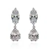 Michael Nash Jewelry Women's Neutrals Marquise And Pear Shape Diamond Cubic Zirconium Cip On Earrings