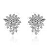 Michael Nash Jewelry Women's Neutrals Multi Navette Crystal Cluster Rhodium Plate Clip-on Earrings