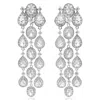 Michael Nash Jewelry Women's Neutrals Multi Shape Crystal Drop Clip On Earrings Set In Rhodium