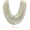 Michael Nash Jewelry Women's Neutrals Multi-strand Faux Pearl Necklace With Ivory Vegan Adjustable Clasp In White