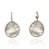 Michael Nash Jewelry Women's Neutrals / Rose Gold Rose Gold Mother Of Pearl Earrings With Micro Pave Cubic Zirconia In Gold