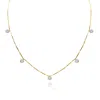 Michael Nash Jewelry Women's Neutrals Sterling Silver Vermeil Chain With Multi Cubic Zirconium Drops In Gray