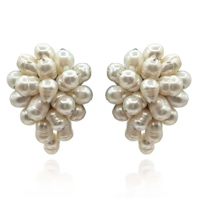 Michael Nash Jewelry Women's Neutrals / White Freshwater Pearl Clip On Earrings