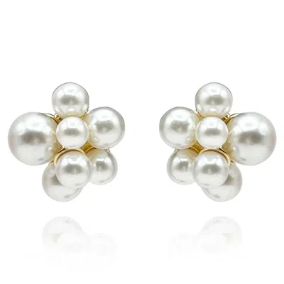 Michael Nash Jewelry Women's Neutrals / White Pearl Cluster Earrings