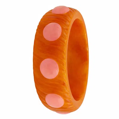 Michael Nash Jewelry Women's Orange Michelle Amber And Light Rose Bangle