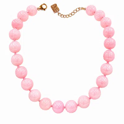 Michael Nash Jewelry Women's Pink Abigail  Rose Quartz Knotted Semi Precious Bead Necklace