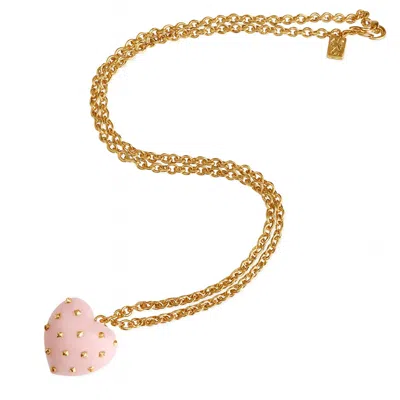 Michael Nash Jewelry Women's Pink Ophelia Rose Studded Heart Pendant