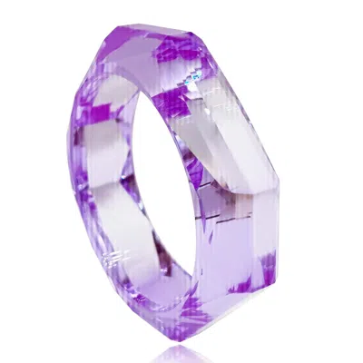 Michael Nash Jewelry Women's Pink / Purple Amethyst Acrylic Faceted Bangle In Multi
