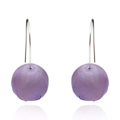 Michael Nash Jewelry Women's Pink / Purple Lavender Silk Ball Drop Earrings
