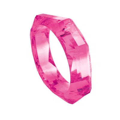 Michael Nash Jewelry Women's Pink Susanna Fuschia Faceted Acrylic Bangle