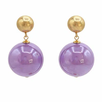 Michael Nash Jewelry Women's Purple Marylynn Lavender Ball Drop Earrings