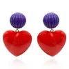 Michael Nash Jewelry Women's Purple / Red Amour Carved Purple Pierced Resin With Ruby Red Resin Heart Drop In Multi