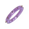 Michael Nash Jewelry Women's Purple Translucent Lavender Bangle Adorned With Light Amethyst Crystal Stones In Purple