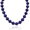 Michael Nash Jewelry Women's Purple Vicenza Amethyst Carved Seventeen And Half Inches Melon Bead Necklace In Blue