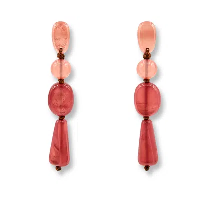 Michael Nash Jewelry Women's Rachel Lightweight Shades Of Pink Resin Drop Earrings