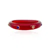 Michael Nash Jewelry Women's Red Resin Bangle With Multi-color Crystals In Red