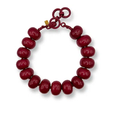 Michael Nash Jewelry Women's Red Vivienne Burgundy Resin Necklace