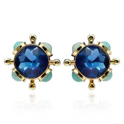 Michael Nash Jewelry Women's Sapphire & Blue Chalcedony Sputnik Earrings