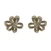 Michael Nash Jewelry Women's Sterling Silver Gold Vermeil Bow Pierced Earrings With Cubic Zirconia Baguettes In Gold
