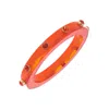 Michael Nash Jewelry Women's Translucent Orange Resin Bangle With Orange Faceted Stone Accents In Orange