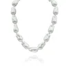 Michael Nash Jewelry Women's White / Neutrals Baroque Knotted Glass Pearl Necklace With Mother Of Pearl