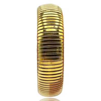 Michael Nash Jewelry Women's Wide Gold Plated Cobra Bangle