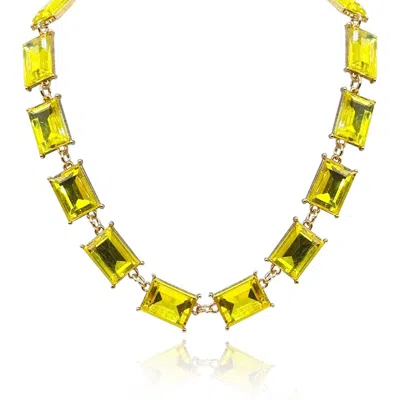 Michael Nash Jewelry Women's Yellow / Orange Citrine Crystal Octagon Necklace