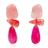 Michael Nash Jewelry Women's Yellow / Orange Pink And Orange And Fuschia Rockstar Drop Earrings