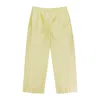 Michael Olestad Pleat Yellow Trouser In Green