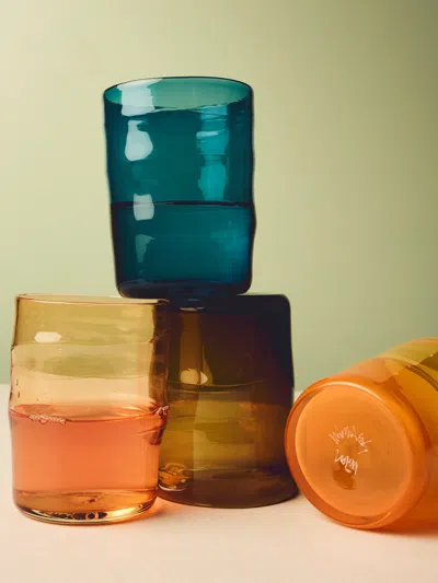 Michael Ruh Mojave Hand-blown Glass Highballs (set Of 4) In Multi