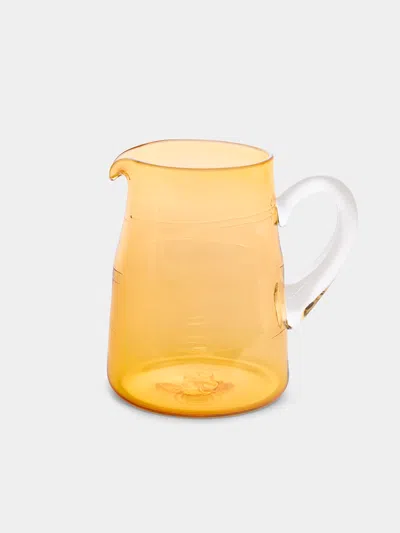 Michael Ruh Mojave Hand-blown Glass Pitcher In Orange