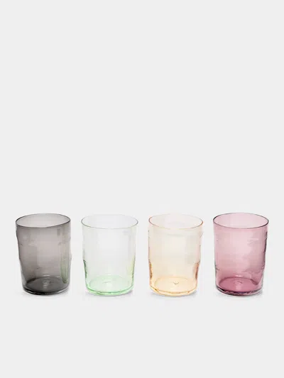 Michael Ruh Urban Hand-blown Glass Highballs (set Of 4) In Multi
