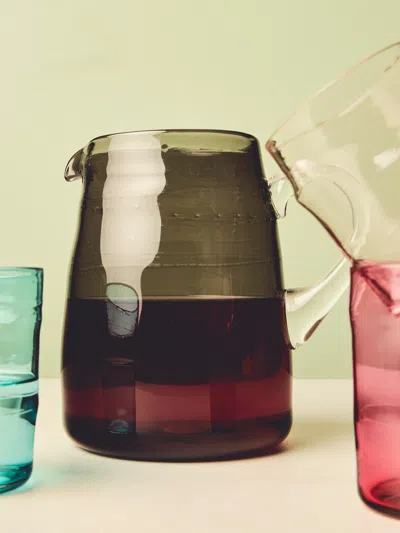 Michael Ruh Urban Hand-blown Glass Pitcher In Multi
