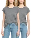 Michael Stars 2pk Isla T-shirt In Gray