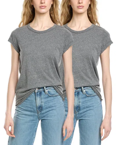 Michael Stars 2pk Isla T-shirt In Black