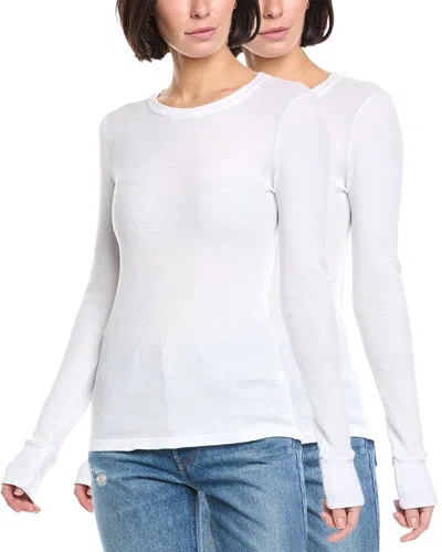 Michael Stars 2pk Juliet T-shirt In White