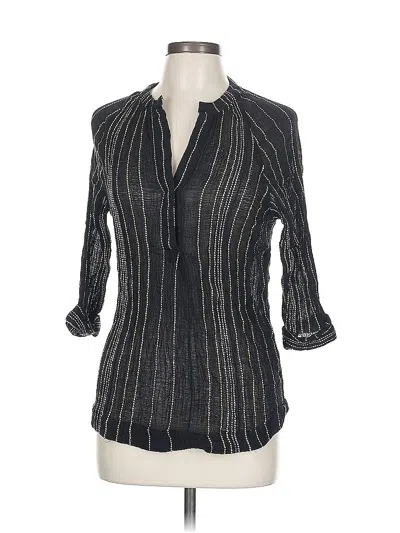 Pre-owned Michael Stars 3/4 Sleeve Blouse In Black